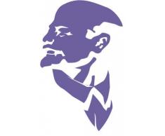 INDIGOS 4250380589459 Wandtattoo w024 Lenin UdSSR 96 x 60 cm, violett