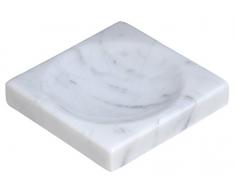 Quadratisch Seifenschale, natürlicher Marmor, handgefertigt, 11x11 cm