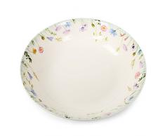 Jersey Keramik Fleur des près, Speiseteller 28 cm, Keramik, Floral, 28 x 28 x 2,5 cm