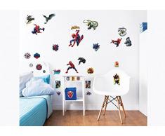 Walltastic Marvel Spiderman Wandaufkleber, Polypropylene, Multi, 11 Large Sheets