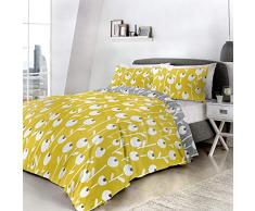 Fusion Alabar Bettwäsche-Set, pflegeleicht, 1 Stück, 52% Polyester, 48% Baumwolle, Ocker, Doppelbett