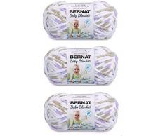 Bulk Buy: Bernat Baby Decke Garn (3er Pack) violett