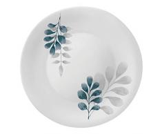 Bormioli Rocco 480170FS7121148 Botanica Blu Design Moon Speiseteller, 27 cm, Weiß, 24 Stück