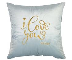 Zealax Deko Samt Überwurf Kissen Hülle Kissenbezug Bestickt Soft Kissenbezug Home Decor Accent, 45,7 x 45,7 cm, Sky Blau