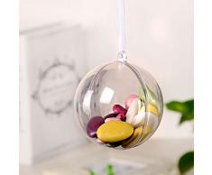 Christmas Ornaments Vielzahl Set | DIY Basteln Hochzeit Dekorationen Bath Bomb Form DIY Projekte Klar Kunststoff Kugeln & Mirror Ball Texturen bruchfestem Kunststoff | 60 mm Rund Ornaments