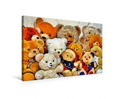 Premium Textil-Leinwand 75 x 50 cm Quer-Format TEDDYBÄR, OH TEDDYBÄR. | Wandbild, HD-Bild auf Keilrahmen, Fertigbild auf hochwertigem Vlies, Leinwanddruck von Jennifer Chrystal