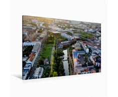 Premium Textil-Leinwand 120 cm x 80 cm quer Stelzenhaus am Karl-Heine-Kanal Leipzig