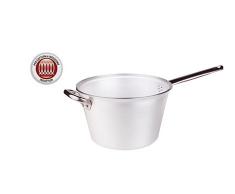 Pentole Agnelli almr1165pi24 Polenta mit Stahlrohr Schaft und Geld Topf für Induktion, Aluminium, 24 x 24 x 12 cm