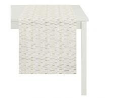 APELT 3006 48X140 50 Tischläufer, Polyester, Silber/Creme