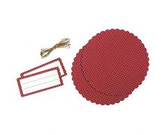 Rayher 68001000 Dekoset f. Marmeladenglas Punkte, SB-Btl 1Set