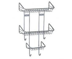 axentia 282055 Wandregal Kopenhagen 3 Böden 4 Haken