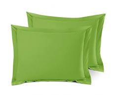 Nestl Bedding Weiche Kissenbezüge – Doppelte gebürstete Mikrofaser, hypoallergen – Hotel-Kollektion Premium Bett-Kissenbezüge Standard Garten Grün
