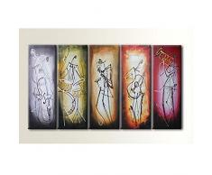 zingcord Moderne gedehnt Abstrakt Figuren 100% handgemaltes Ölgemälde 5-teilig auf Leinwand Wand Art Deco Home Dekoration Fertig zum Aufhängen