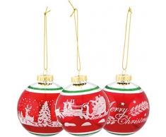 Primitives by Kathy Glaskugel mit Glitzer, 7,6 cm Durchmesser, Metall, dekorative Hängeornamente