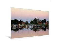 Calvendo Premium Textil-Leinwand 120 cm x 80 cm quer, Prerow Hafen | Wandbild, Bild auf Keilrahmen, Fertigbild auf echter Leinwand, Leinwanddruck Menschen Menschen