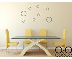 Kleb-drauf 8 Punkte-Aufkleber zur Dekoration von WÃ¤nden, Glasprodukten, Fliesen und Allen Anderen glatten OberflÃ¤chen; aus 18 Farben wÃ¤hlbar; WeiÃ - glÃ¤nzend