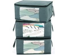 ABO Gear Aufbewahrungsboxen für Kleiderschrank, Organizer mit Reißverschluss, 3 Stück