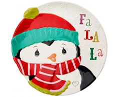 Precious Moments Penquin Pedestal Dessert Plate 191421 Dessertteller, Mehrfarbig, One Size