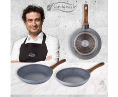 San Ignacio 3-teiliges Pfannenset Ø22 Ø24 und Ø26 Daimiel, geschmiedetes Aluminium, Induktion