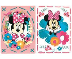 Vervaco WD Minnie 2er Set Stickkarten, Karton, weiß, 18,5 x 26 x 0,3 cm