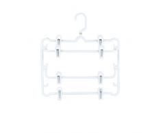 Rayen 2157 Antirutsch Kleiderbügel, 8 Hosenklammern, weiß
