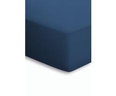 Schlafgut Jersey-Elasthan Spannbetttuch, Baumwoll-Mischgewebe, Marine, 220 x 125 x 1 cm