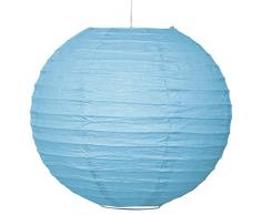 A LIITTLE TREE Papierlaternen, rund, für Hochzeit, Geburtstag, Party, Dekoration, EIN Kleiner Baum, 35 cm, Hellblau