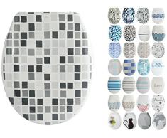 MSV WC Sitz Duroplast Absenkautomatik (Mosaiko Grau)