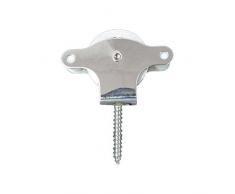 WOLFPACK 5121605 Umlenkrolle Wäscheständer Edelstahl, 40 mm, Metall mit Laufrolle tirafondo, grau