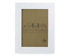 EcoHome Bilderrahmen, Wandhalterung, für den Schreibtisch Art Deco 8x10 Weiß gebürstet