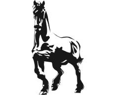 INDIGOS 4051095049500 Wandtattoo W605 Pferd 80 x 44 cm, Wandaufkleber in 3 GrÃ¶Ãen, schwarz