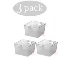 YBM HOME Regal Haushalt Drahtgitter Abfalleimer Aufbewahrungskorb Organizer für Küche, Schrank, Obst, Gemüse, Artikel Toys 10 x 9 x 6 Silber