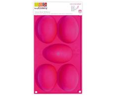 ScrapCooking 3124 Silikonform für 5 Ostereier Rosa 32 x 17,5 x 4 cm