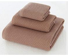 INCHOO 6-teiliges Badetuch-Set (2 Waschlappen, 2 Handtücher, 2 Badetücher) Coffee