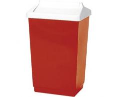 Winware Abfalleimer Swing Top mit (leicht, Farbe codiert und einfach zu reinigen 50 Liter Tonne)