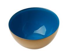 Momo Panaches Condi Schalen, 2 Stück, goldfarben, mit Aquamarininnenseite, 5,1 x 8,9 cm, in Geschenkbox