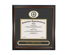 Signature Announcements Toccoa Falls College Undergraduate Skulptur Foliensiegel & Namensabschluss, 40,6 x 40,6 cm, Mahagoni matt