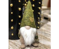 Amazlab Weihnachtsmann Plüschfigur mit Frühling, Spritzer und lustiger Weihnachtsdekoration, Rot Green GNOME 11in