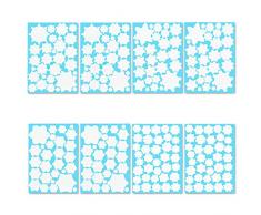 Bonng Weihnachts-Schneeflocken, weiße Glasklammern, statische Fensterfolie, Aufkleber, entfernbar, Weihnachtsdekoration, für Urlaub, Winter, Wunderland, Mottoparty