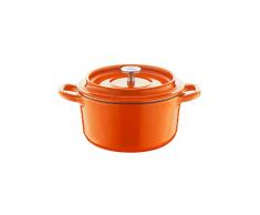 Berndes 034241 Eisenguss Bräter mit Gussdeckel, 10 cm, orange