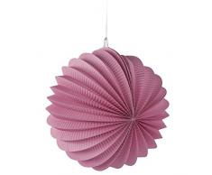 Rayher 87106270 Papier Lampion, inklusive Schnur zum Aufhängen, 22cm ø, rosa, Partydekoration