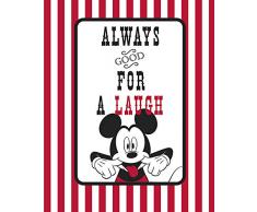 Disney Wandbild von Komar | Mickey Mouse Laugh | Kinderzimmer, Babyzimmer, Dekoration, Kunstdruck | Größe 40x50cm (Breite x Höhe) | ohne Rahmen | WB039-40x50