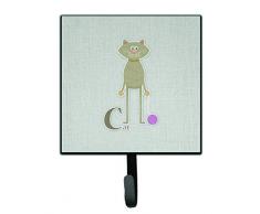 Carolines Treasures Wandhaken Alphabet C, klein, Mehrfarbig