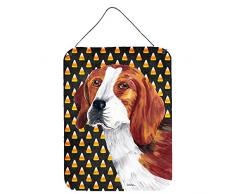 Caroline s Treasures Beagle Candy Corn Halloween Hochformat Wand oder Tür Aufhängen Prints, 40,6 x 30,5 cm Multicolor