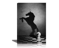 Eurographics Soul of a Mustang Gemälde für Heimdekoration, gerahmt, 61 x 91 cm, 61 x 91 cm, Schwarz/Gelb/Saphir/Orange/Grün