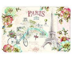 R2S 350 Parf Paris Forever Tischset, weichem Kunststoff Mehrfarbig 41 x 30 x 5 cm