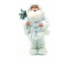 Festive, stehender Weihnachtsmann, 45 cm In weiß, mit Arctic Boots Paisley Sack