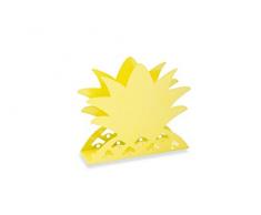 Villa D‘Este Home Tivoli Ananas Serviettenhalter, klein, Metall, Gelb, 5,5 x 14 x 16 cm