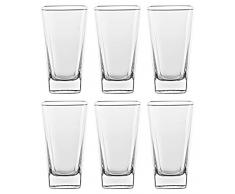 Barski – Europäischen Glas – Hiball Tumbler- Quadratisch – 13.5 oz – Set von 6 Highball Gläser – Made in Europe