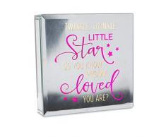 Pavillon Gift Company Twinkle Little Star Do You Know How Loved You Are 15,2 x 15,2 cm, Pink